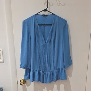 Banana Republic Blue V-Neck Blouse